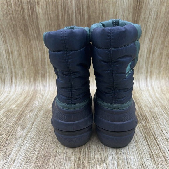 Sorel Snow Club Winter Snow Boot Green Nylon Rubber Waterproof Boys Youth Size 7 - Picture 4 of 9